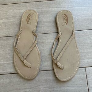 Rainbow Neutral Sand Women's Flip Flop Sandals - Size 10